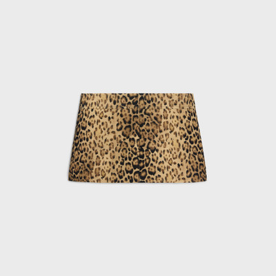 CELINE bandeau mini skirt in double wool outlook