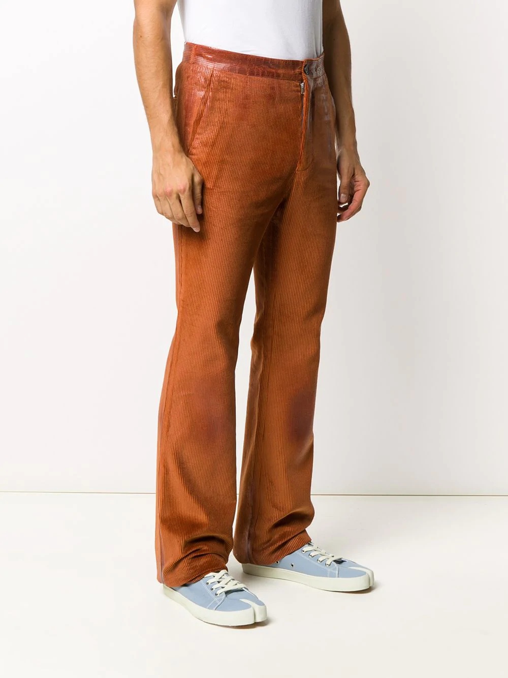 corduroy flared trousers - 3