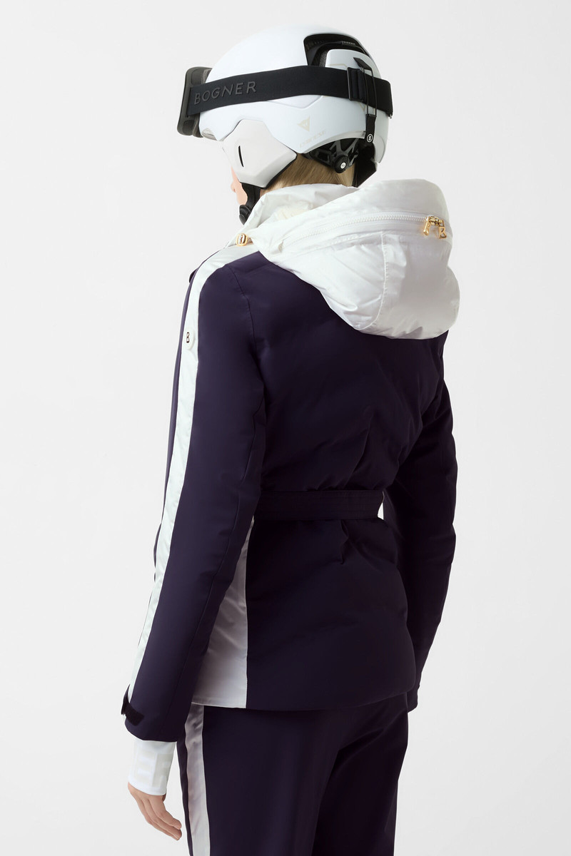 Kira quilted jacket in Navy blue/white 3