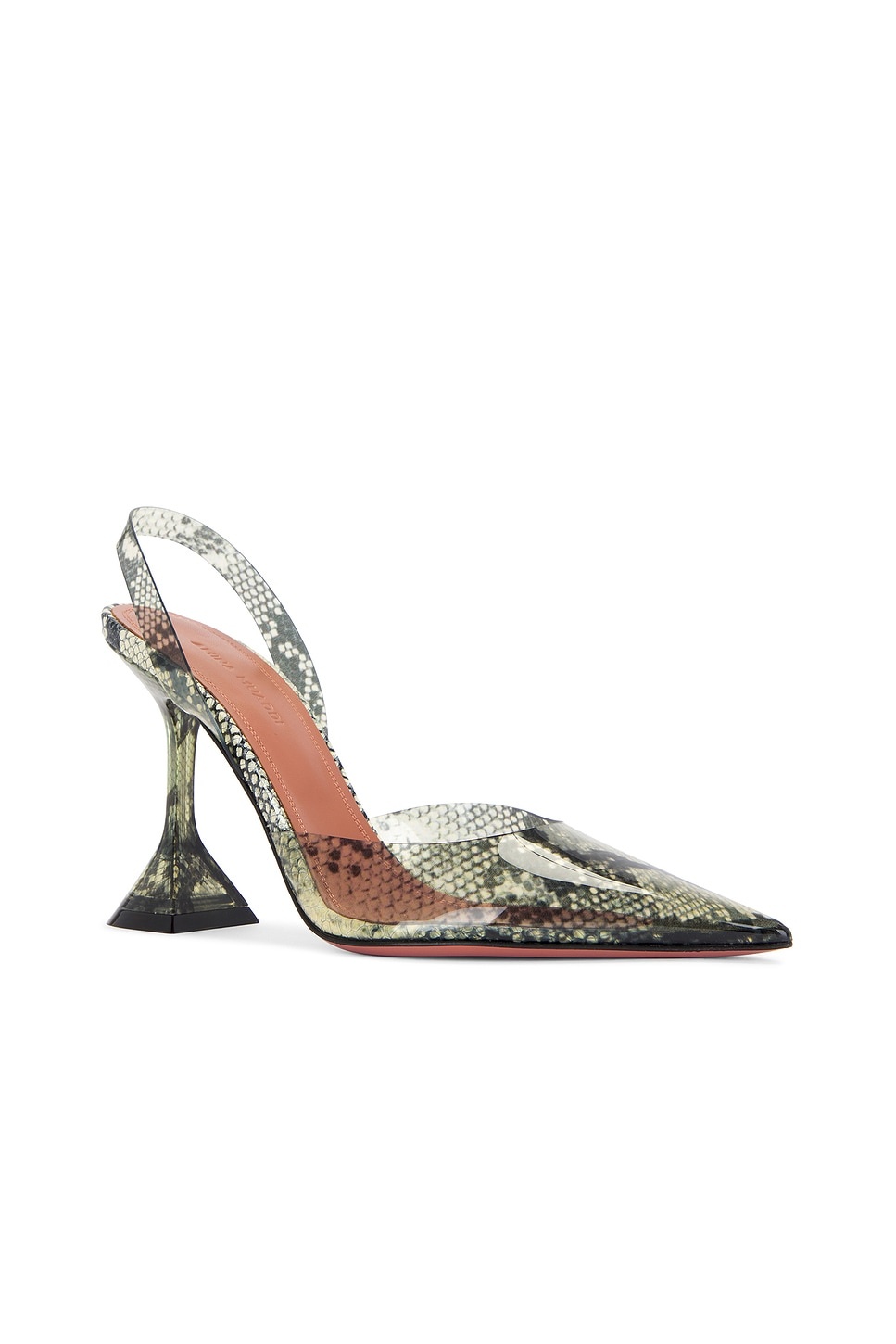 Holli Glass 95 Sling Pump In Printed Snake - 2