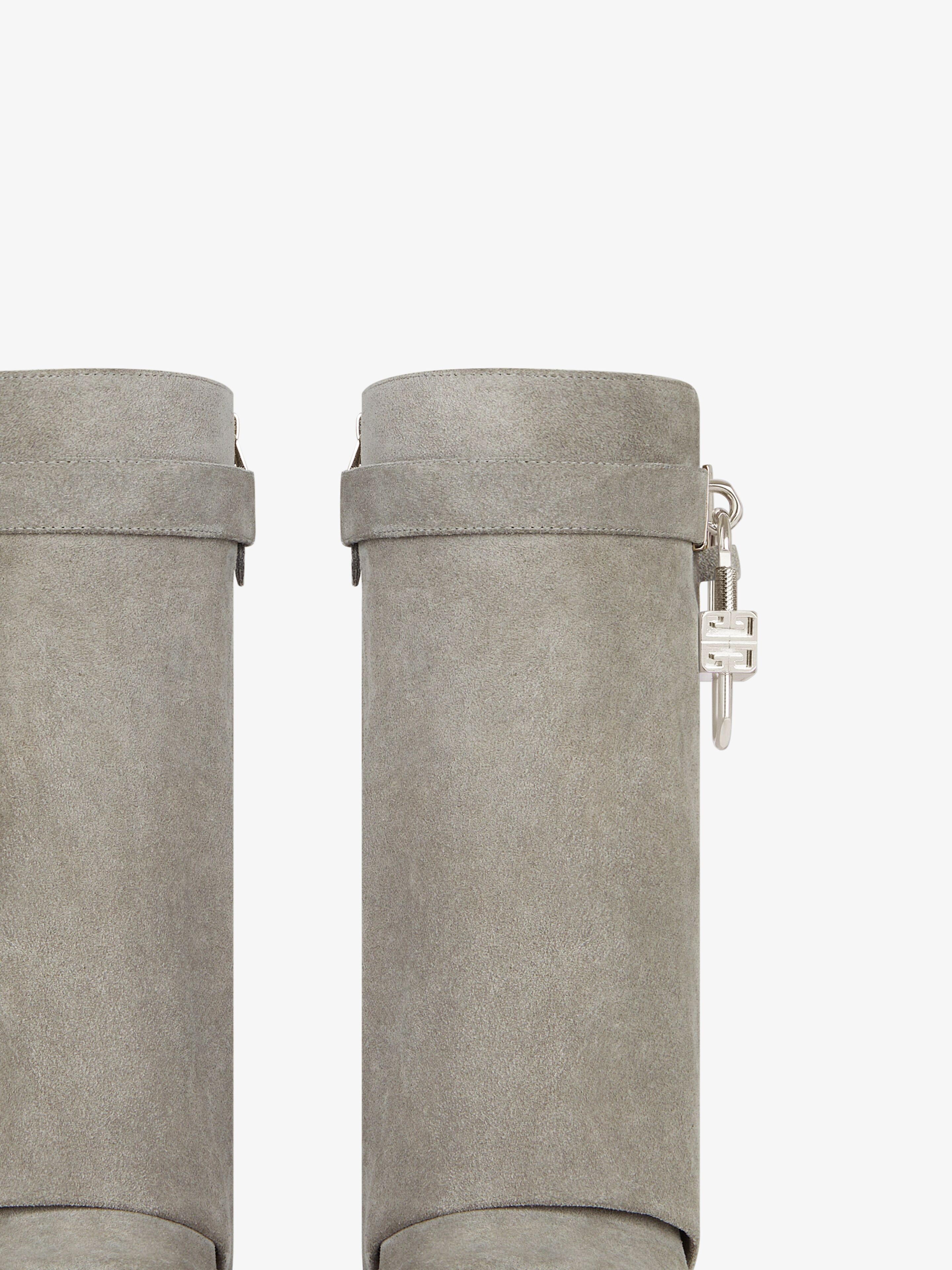 SHARK LOCK BIKER ANKLE BOOTS IN SUEDE - 6