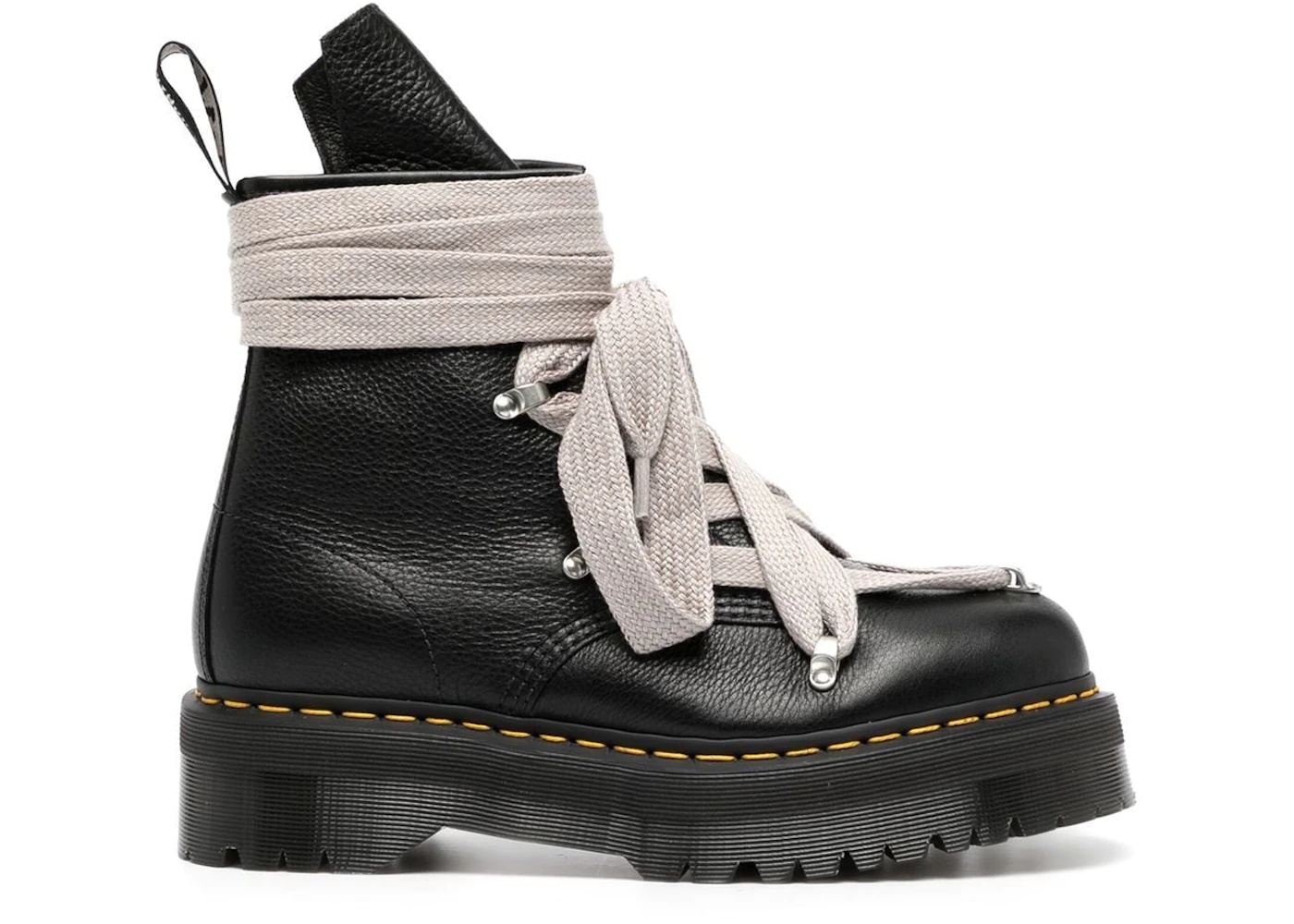 Dr. Martens 1460 Quad Leather Sole Pentagram Jumbo Lace Boot Rick Owens Black (W) - 1