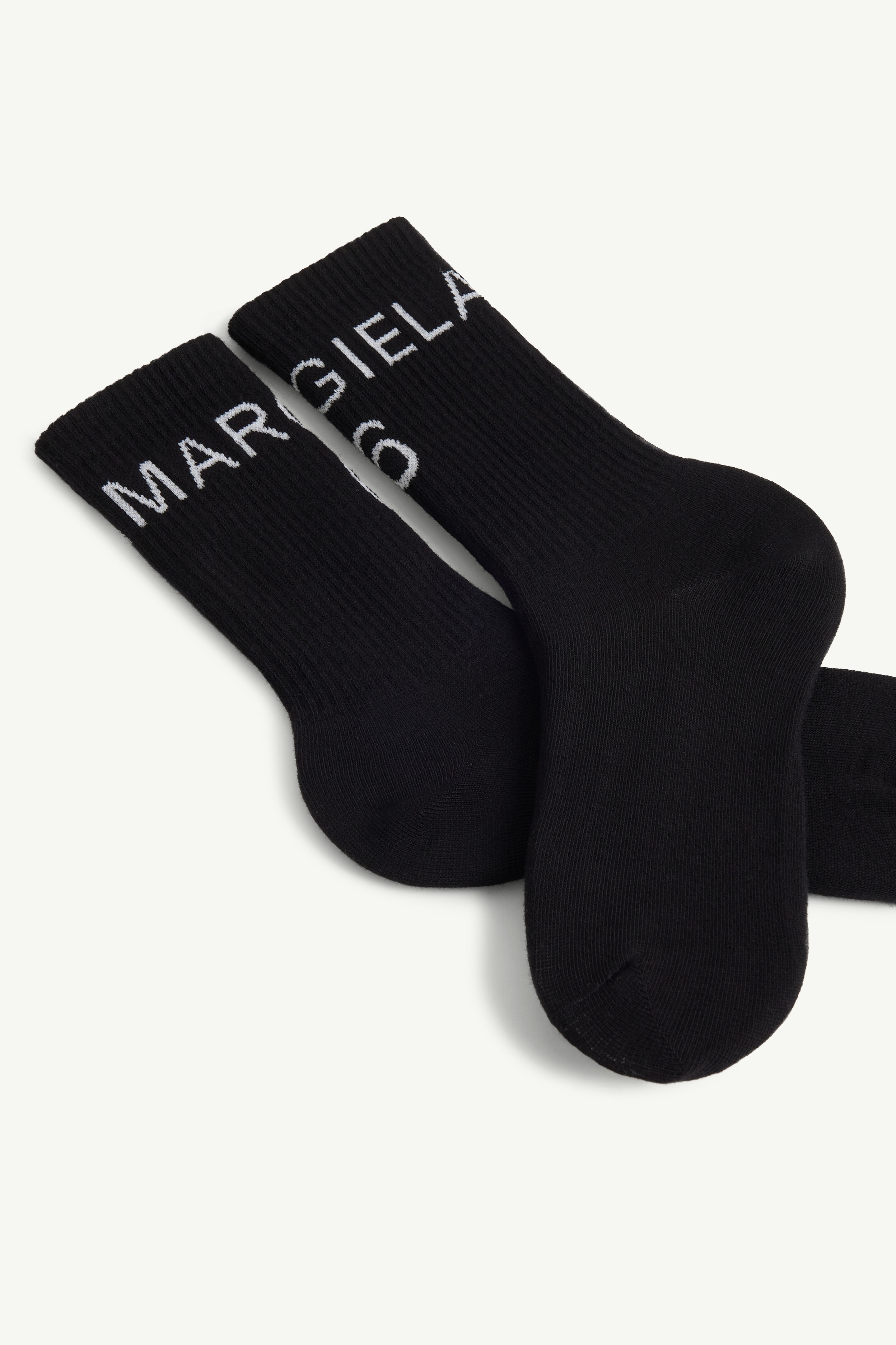 Margiela 6 logo knit socks - 3