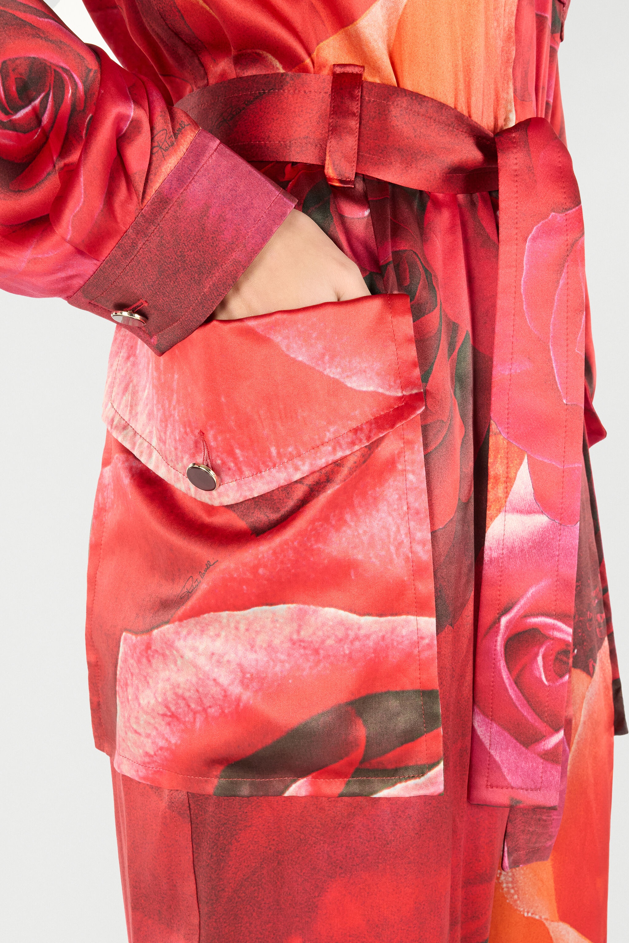 Rose-Print Shirt-Style Jumpsuit - 7