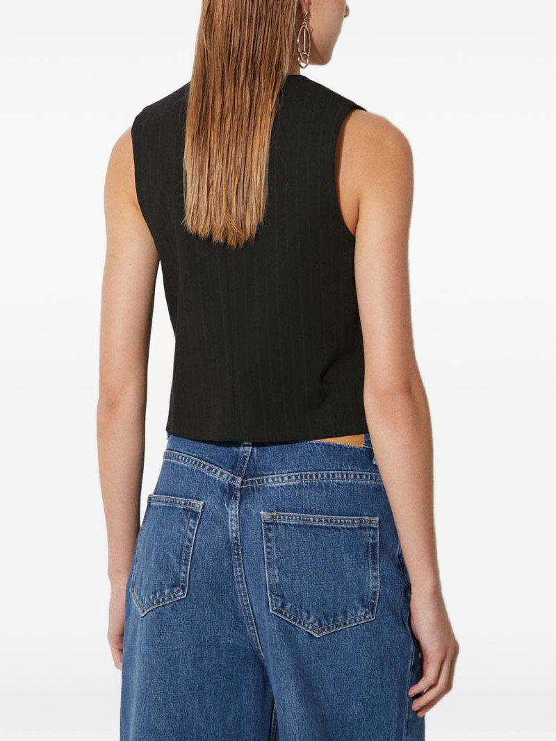 Saramona button pinstripe top 4