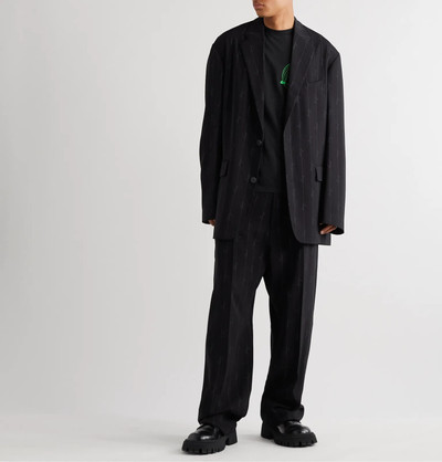 BALENCIAGA Logo-Print Twill Suit Trousers outlook