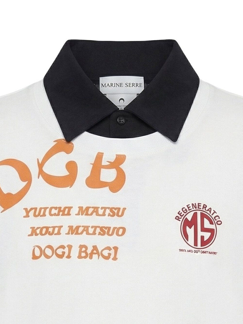 Marine Serre graphic-print polo shirt outlook