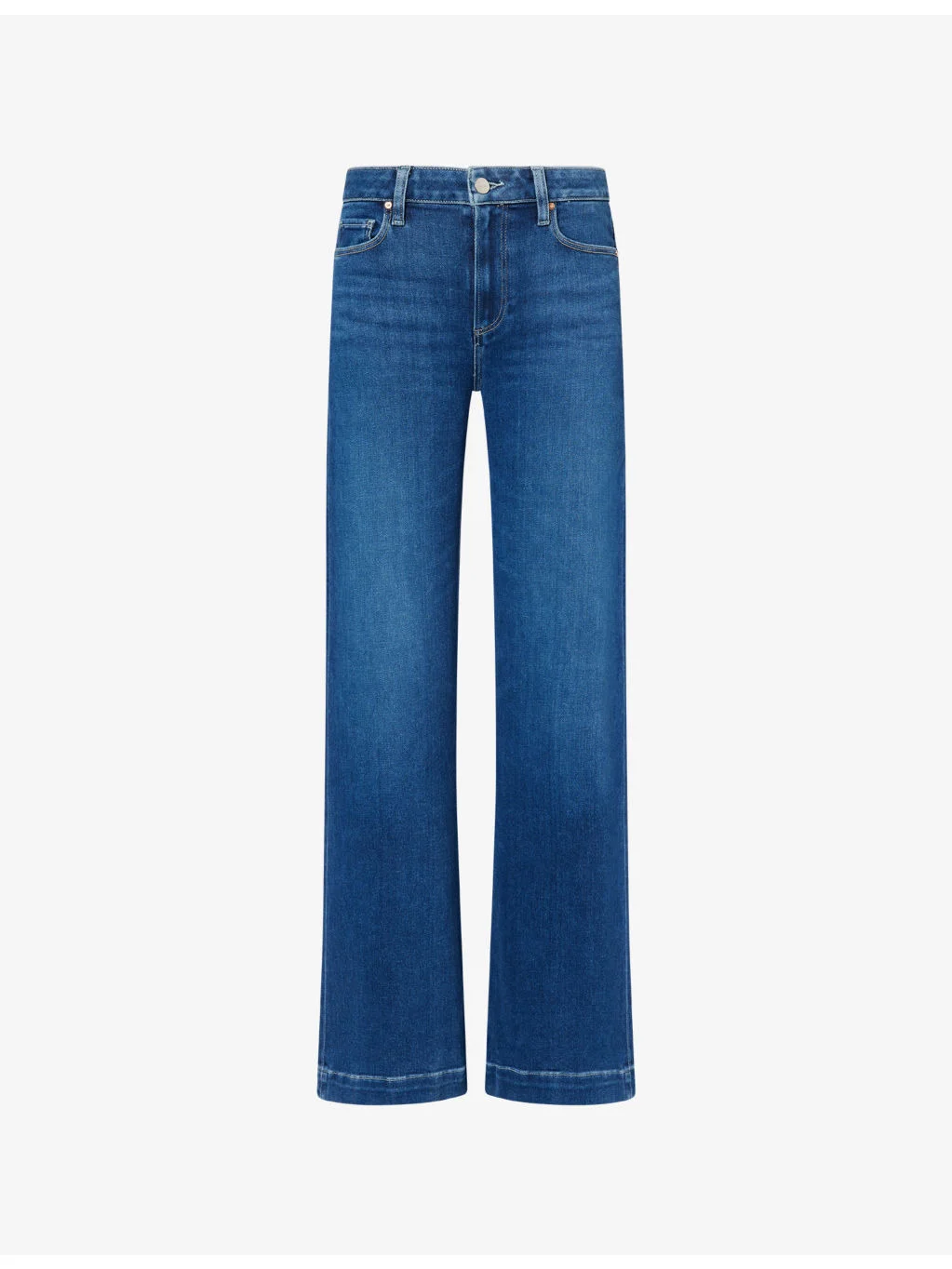 Leenah High-Rise Wide-Leg Cotton-Blend Denim Jeans - 1