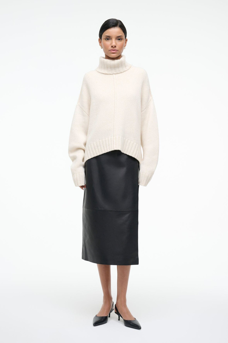 STAUD STAUD BETSY CASHMERE SWEATER IVORY outlook
