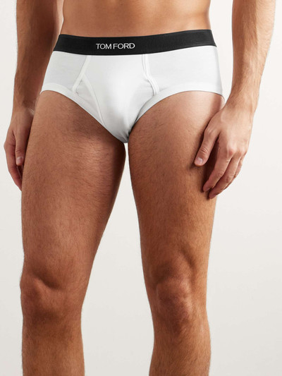 TOM FORD Two-Pack Stretch Cotton and Modal-Blend Briefs outlook