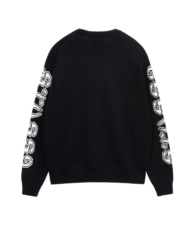 Stüssy Sleeve Logo Sweater Black outlook