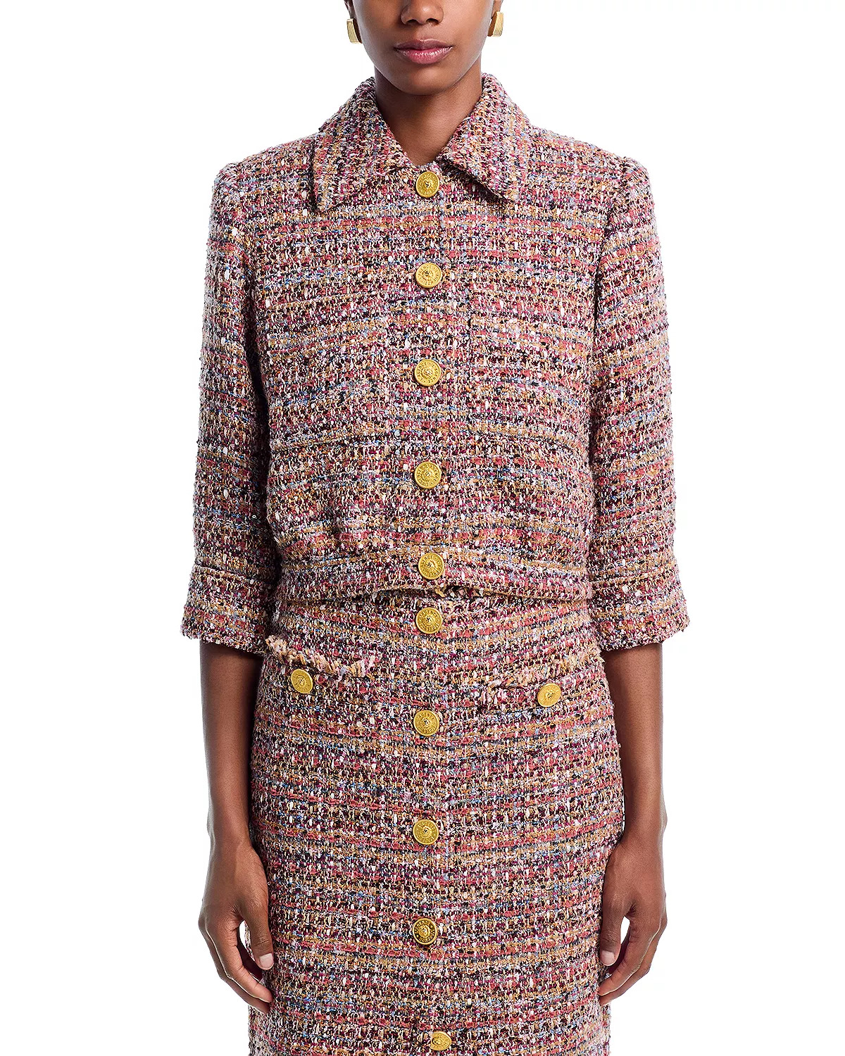 Jia Tweed Crop Jacket - 5