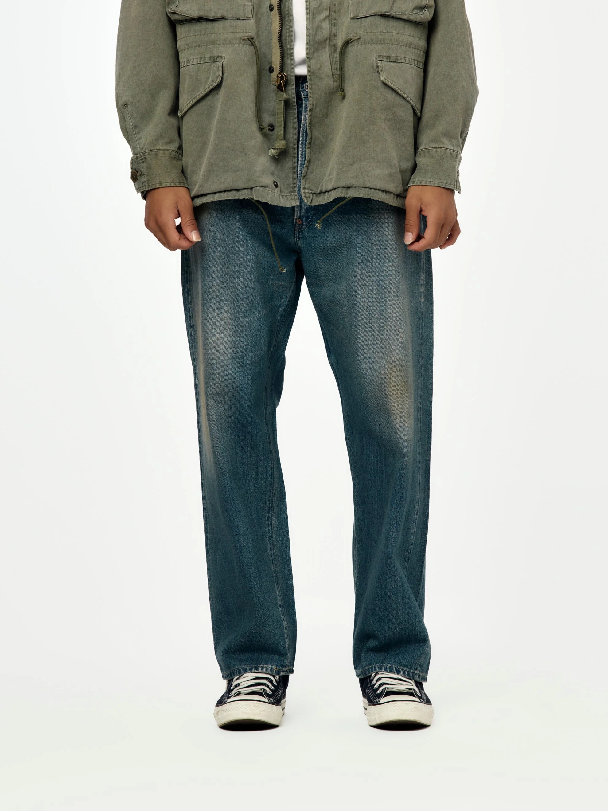 NO.22 WASHED WIDE DENIM PANTS (INDIGO 1) - 1