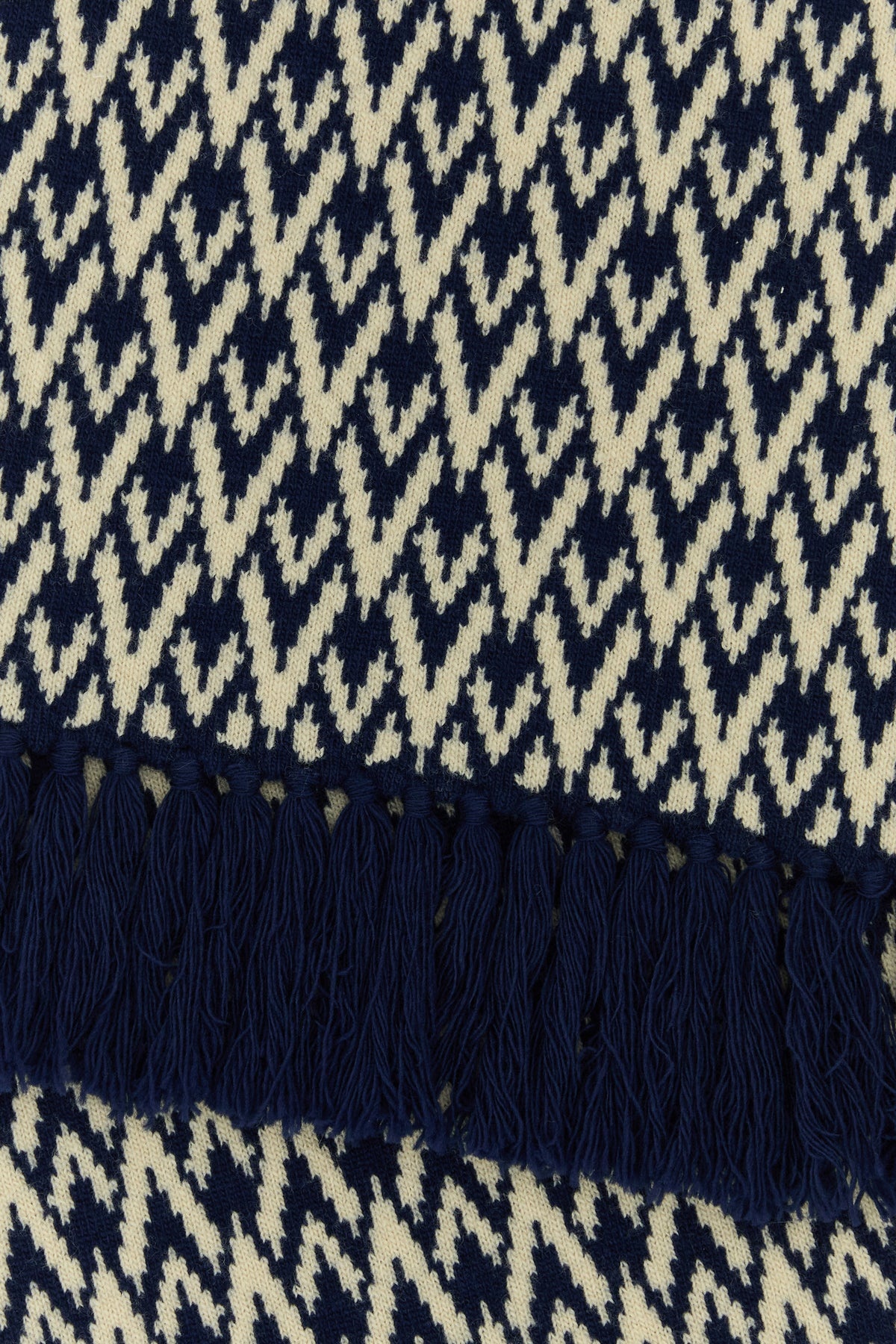Embroidered wool Toute la V scarf - 2