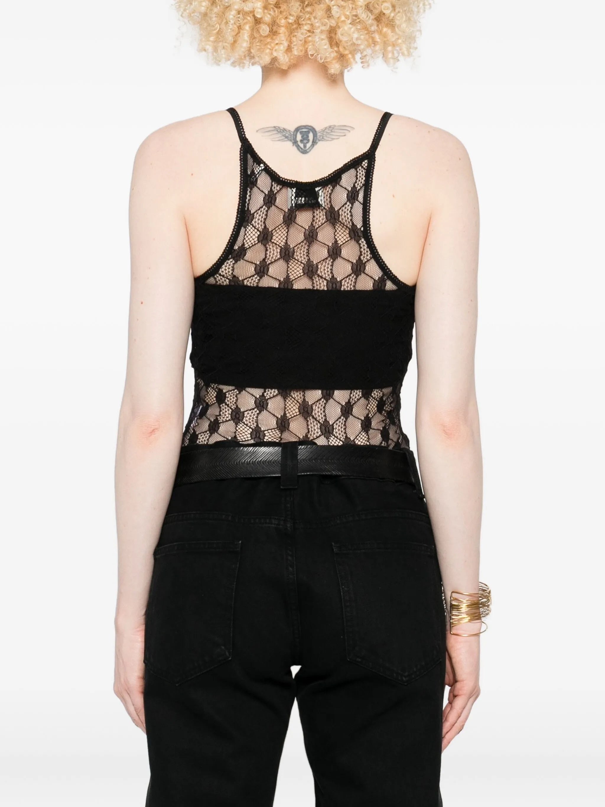 Isabel Marant Geometric-pattern Lace Bodysuit - 3