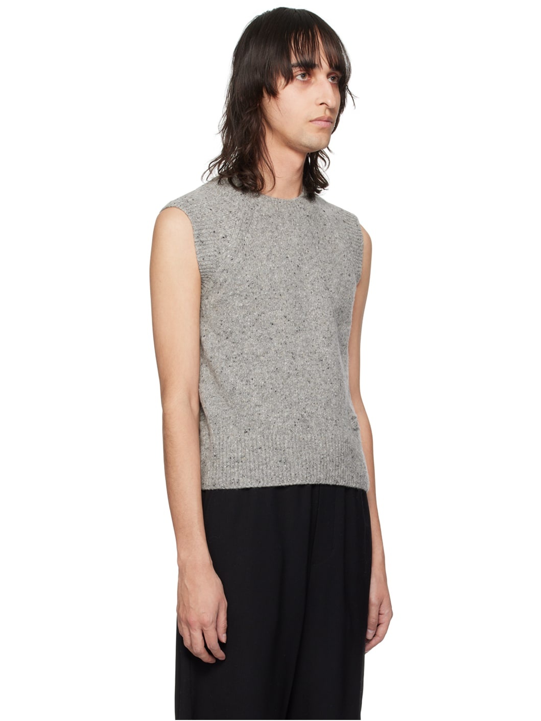 Gray Crewneck Vest - 2
