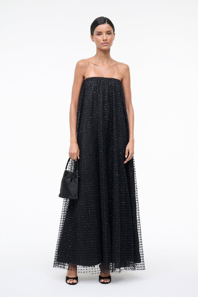 STAUD VIVIENNE DRESS STARDUST ONYX 6
