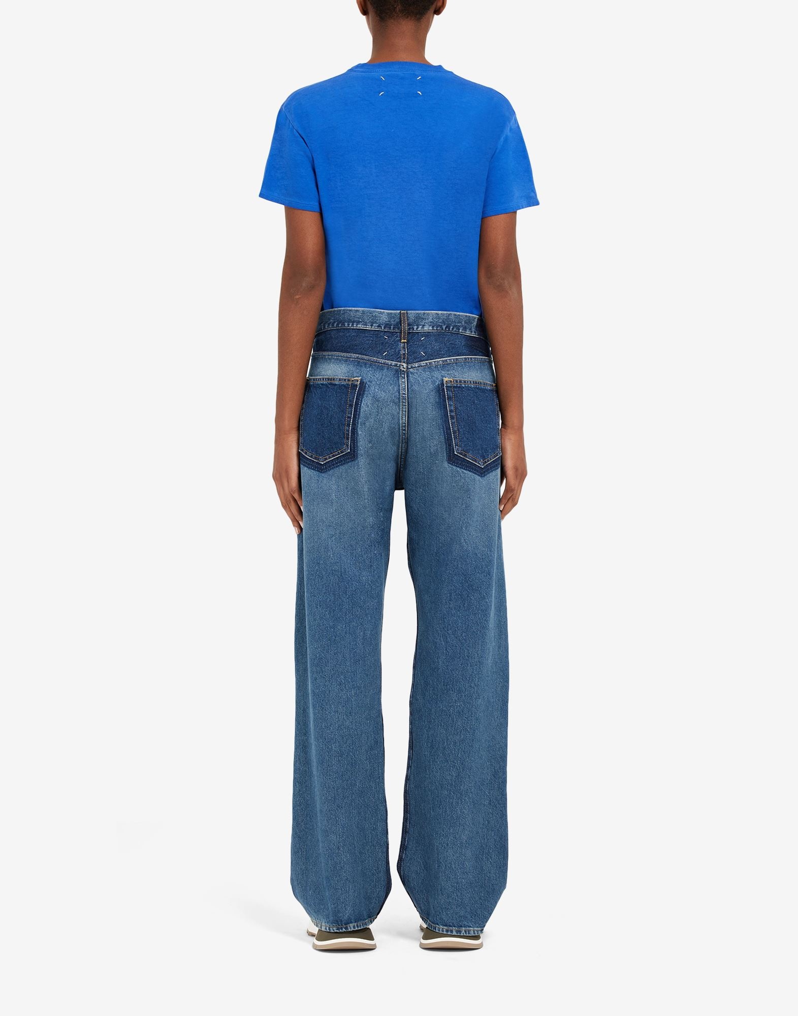 Denim slip technique' oversized jeans - 4