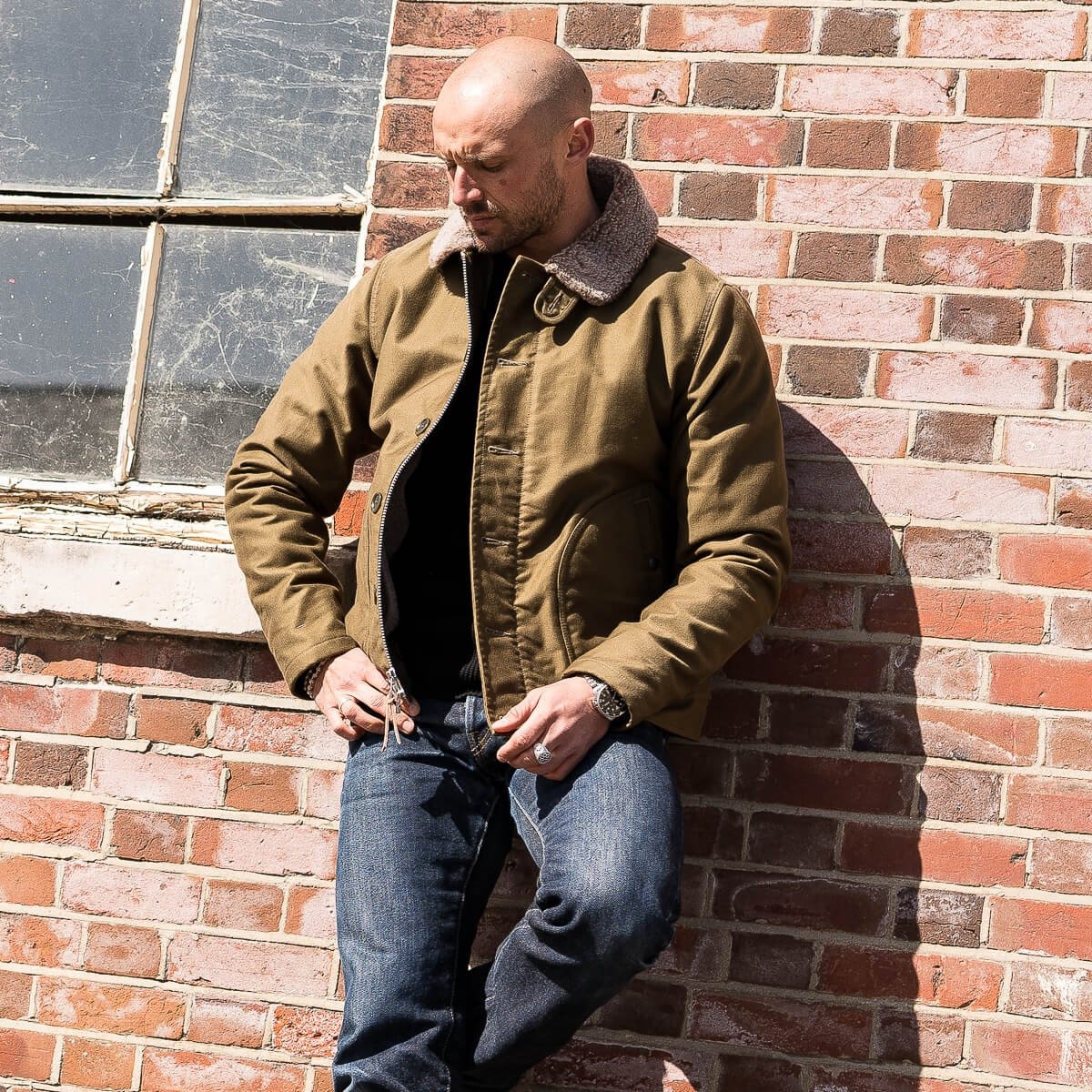 IHM-35-KHA Whipcord N1 Deck Jacket - Khaki - 4