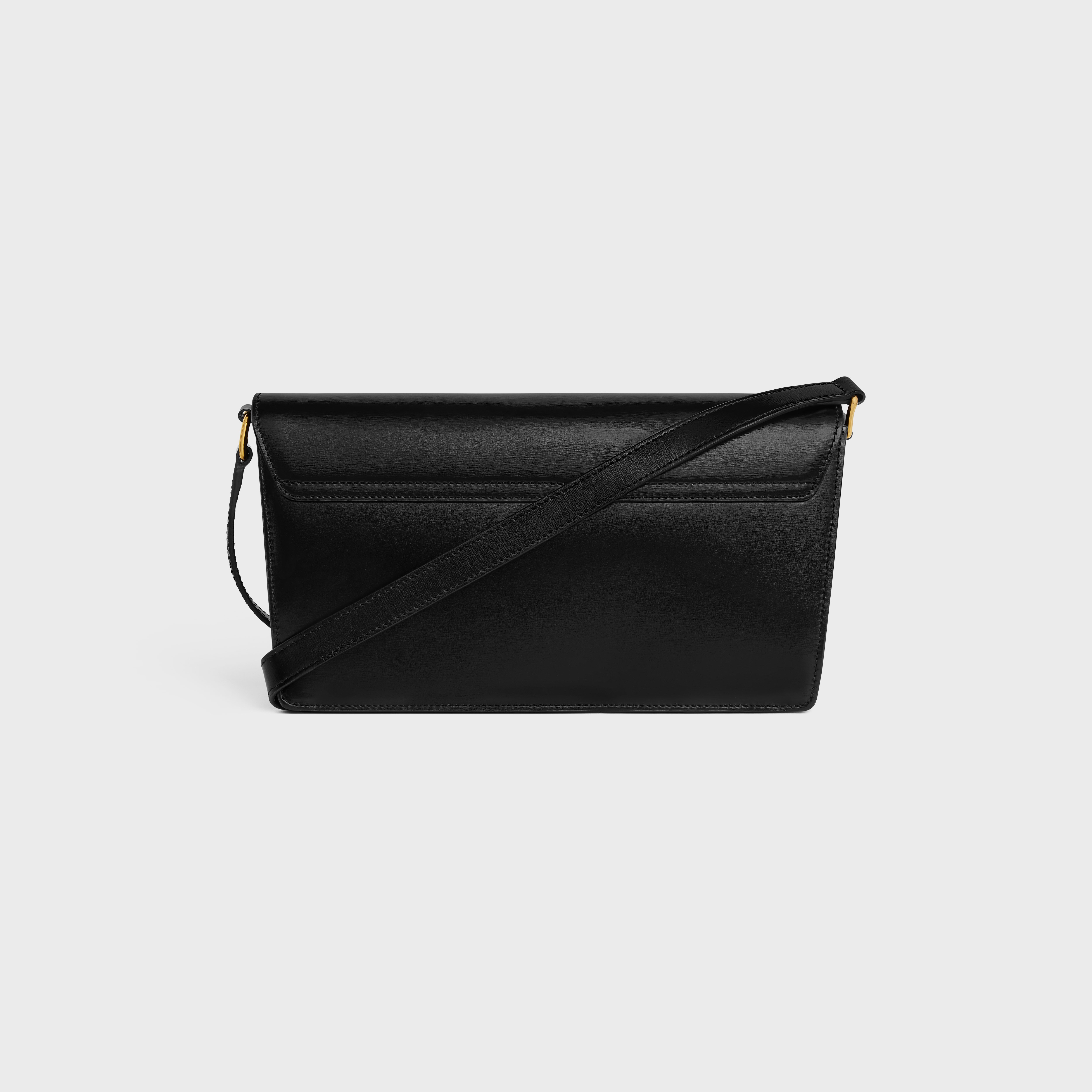 Celine - Triomphe Card Holder in Shiny Calfskin Black for Women - 24S