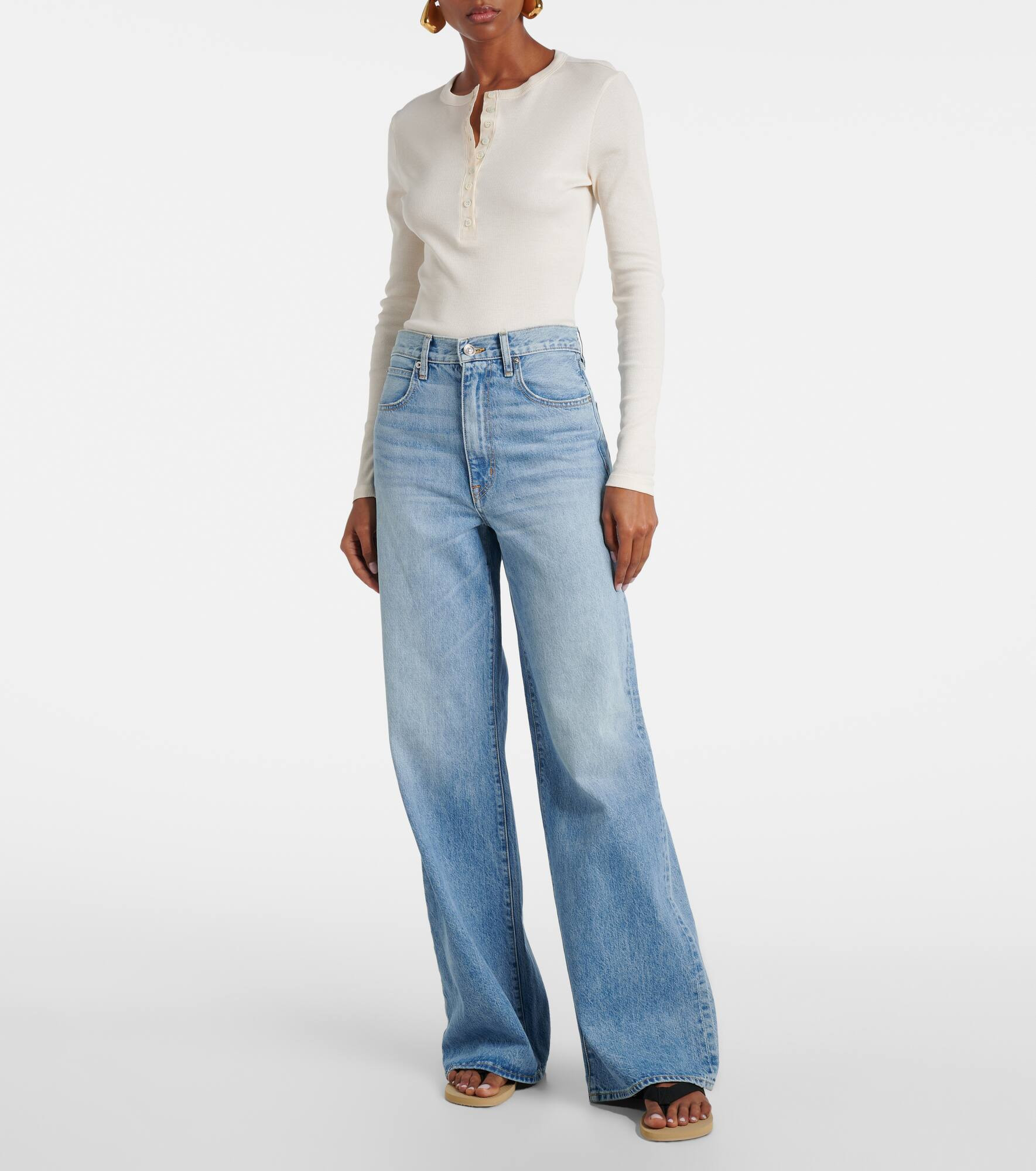 Eva high-rise wide-leg jeans - 7