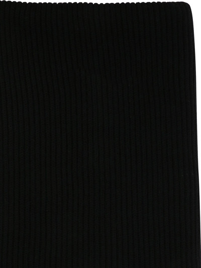 BALENCIAGA Logo-Patch Wool Scarf Scarves Black outlook