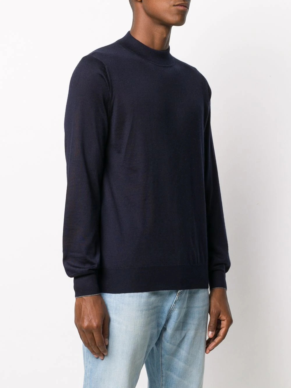 long-sleeved mock neck sweater - 3