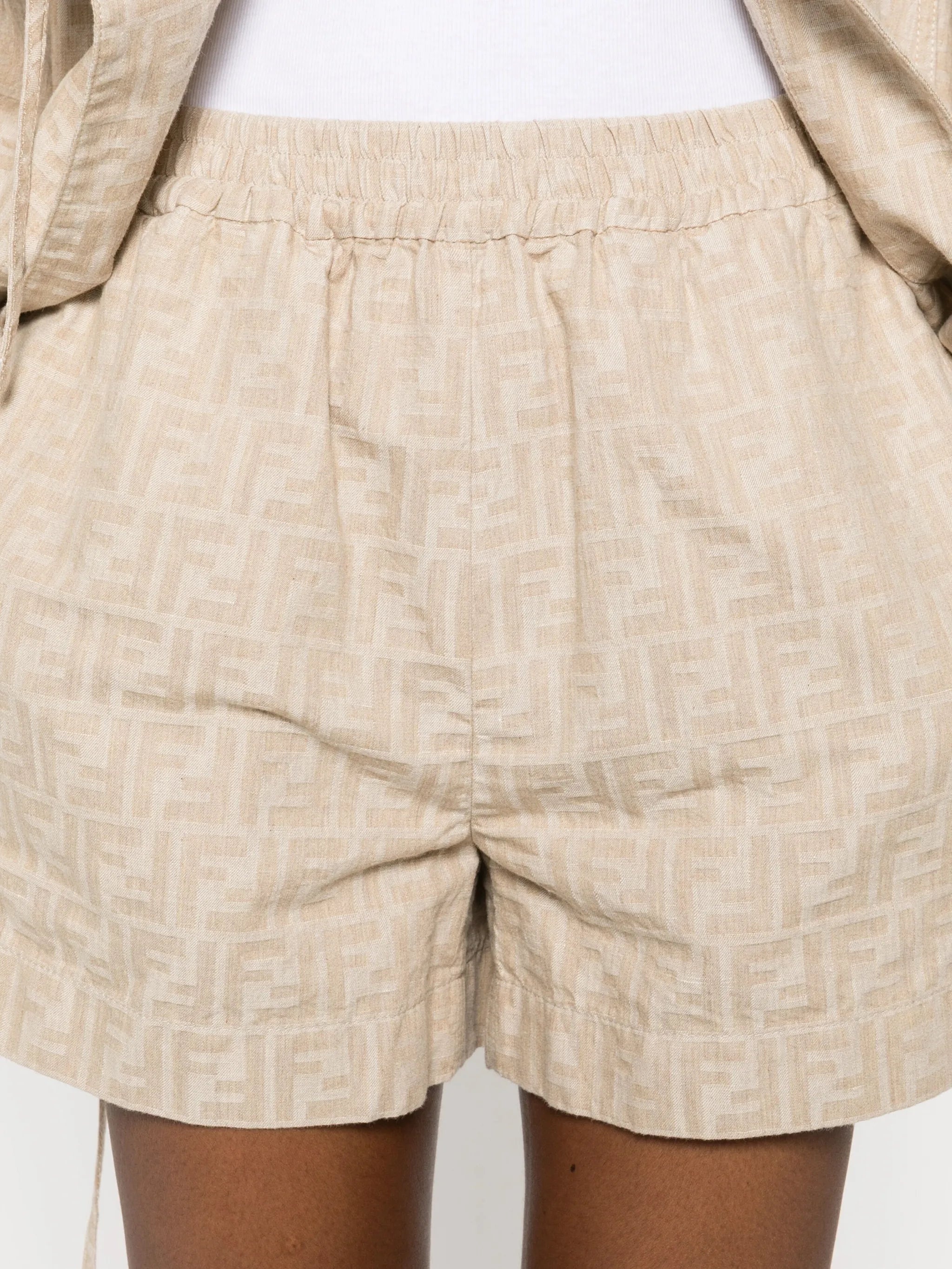 Fendi FF-jacquard Shorts - 4