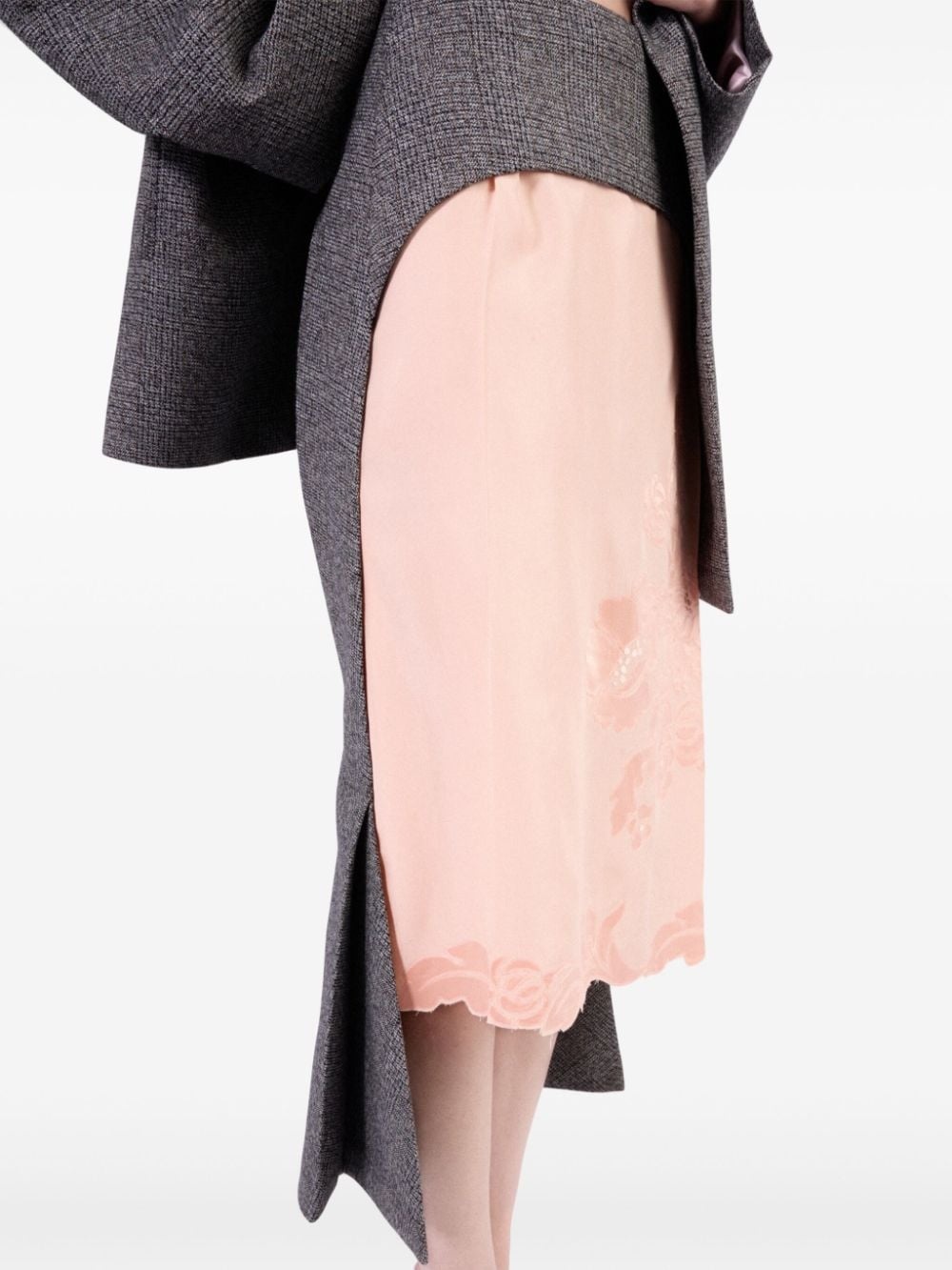 embroidered silk skirt - 3