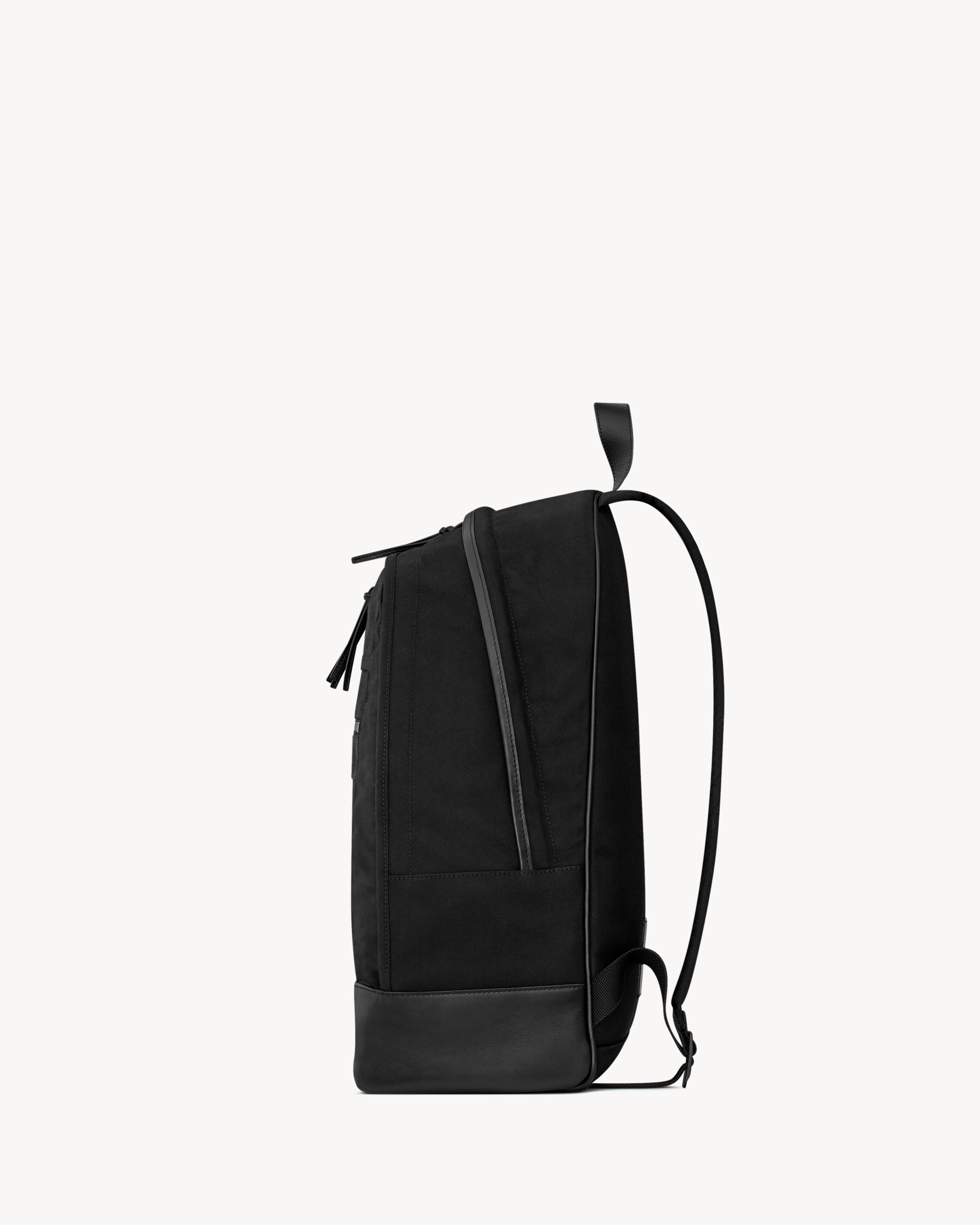 CITY BACKPACK IN NYLON CANVAS AND LEATHER - 3