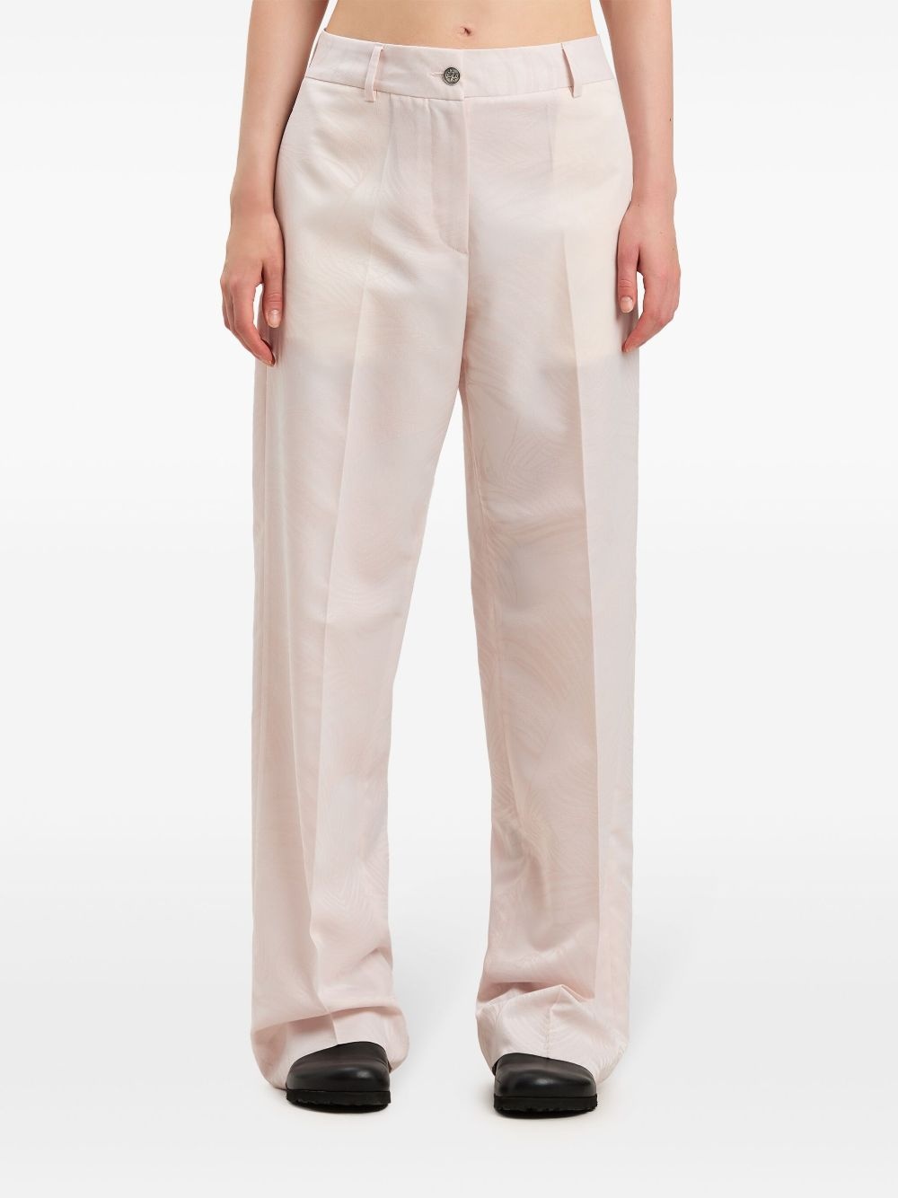 palms-jacquard trousers - 3
