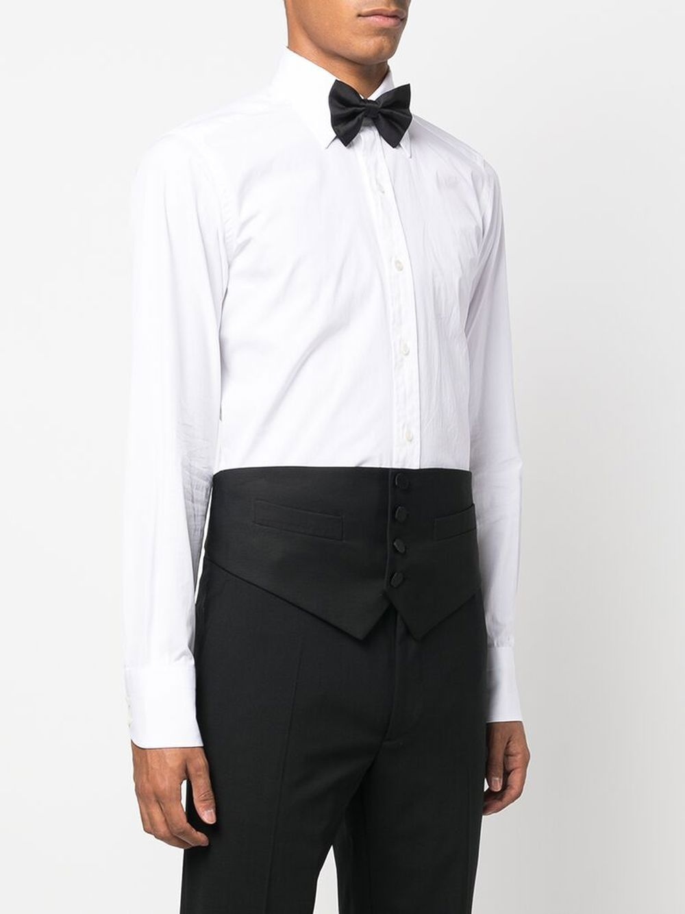 button-front cummerbund - 3