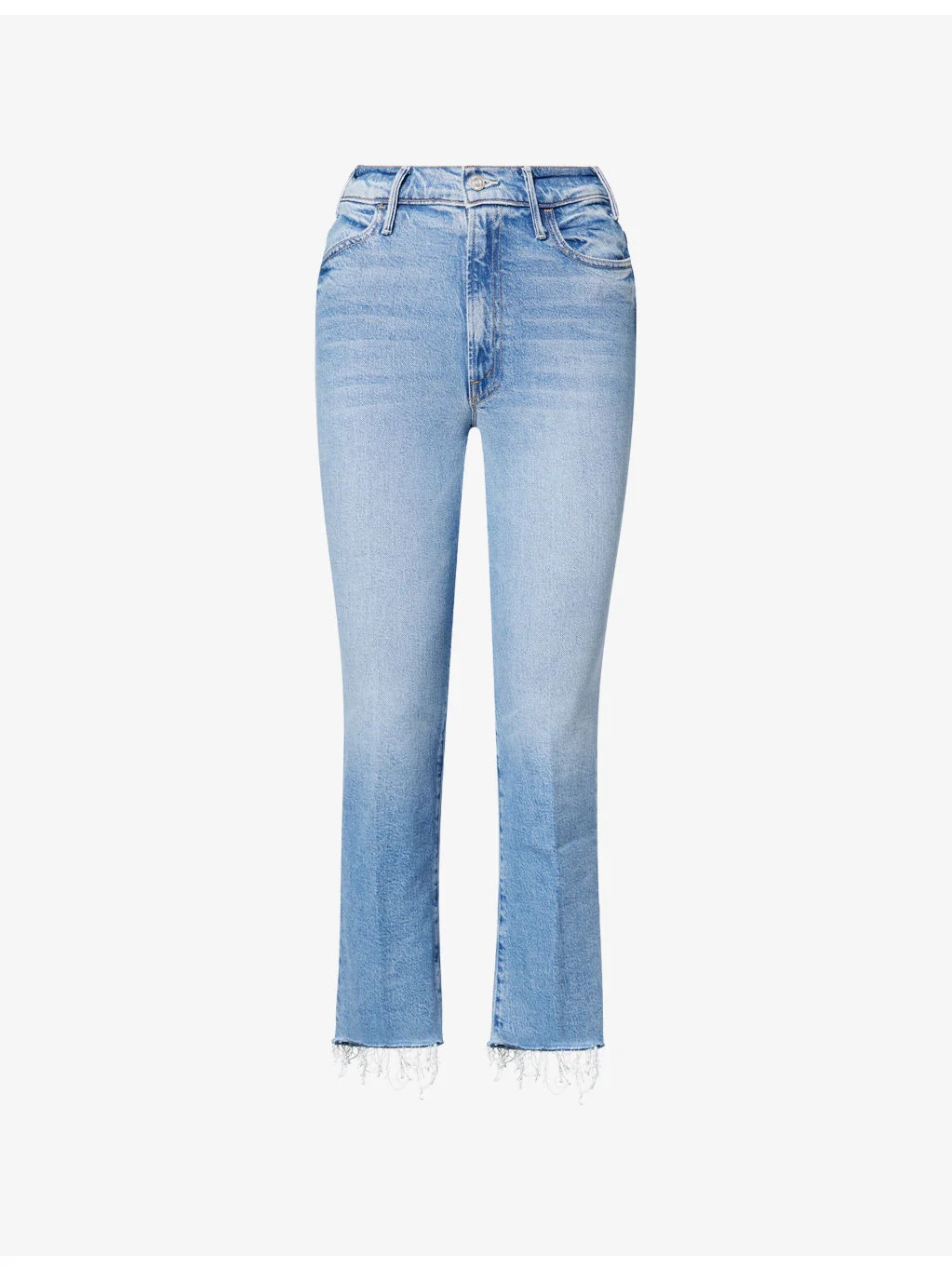 The Hustler Ankle Fray Flared Stretch-Denim Blend Jeans - 1