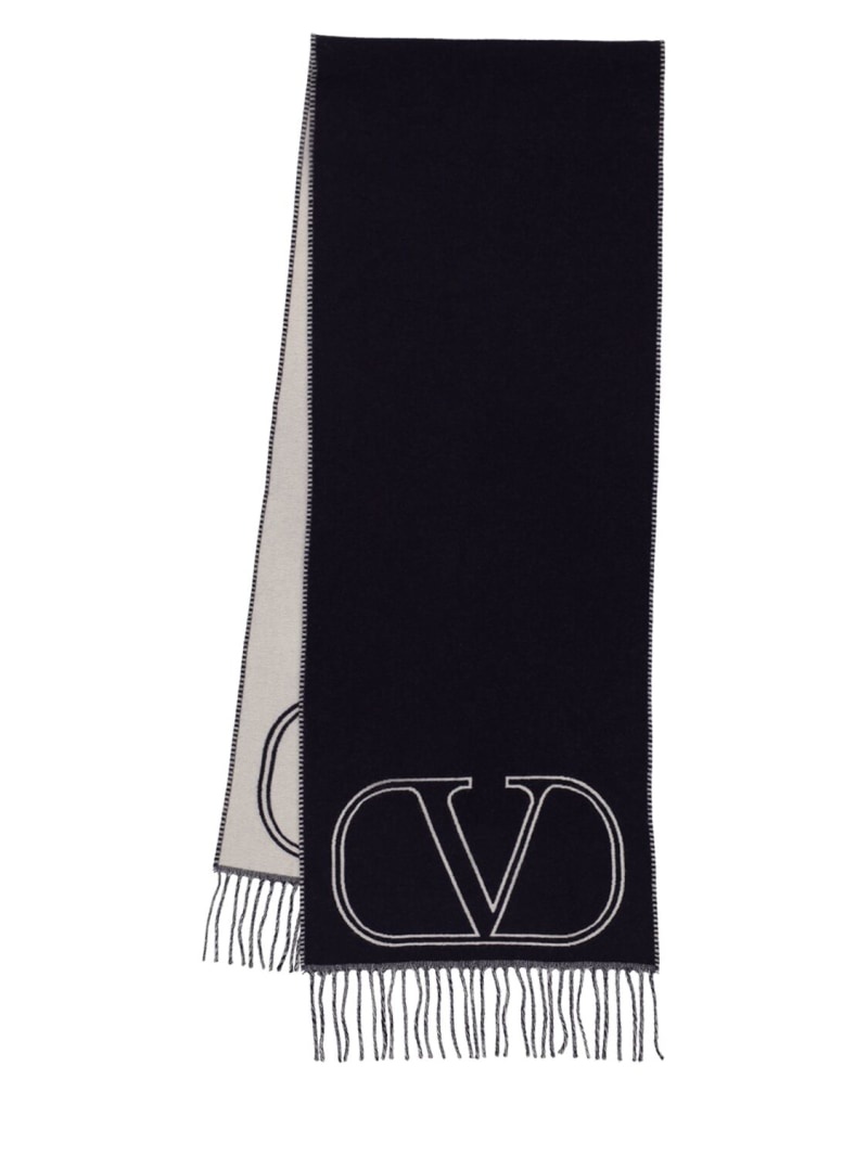 Vlogo signature cashmere scarf - 1