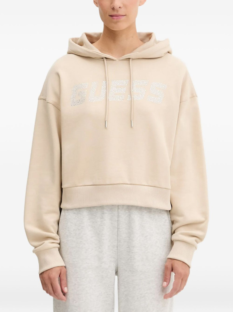 rhinestone hooded top 1