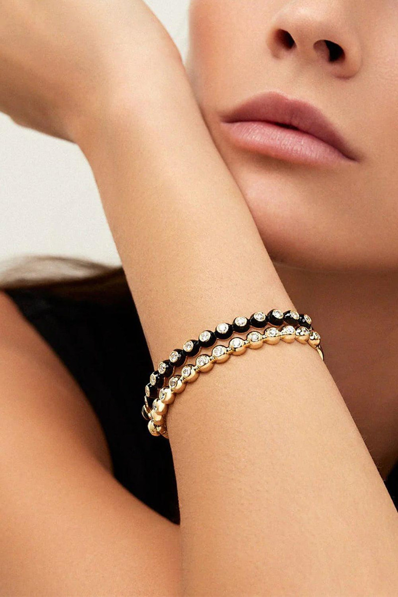 MELISSA KAYE Audrey Diamond Hinged Bangle Bracelet outlook