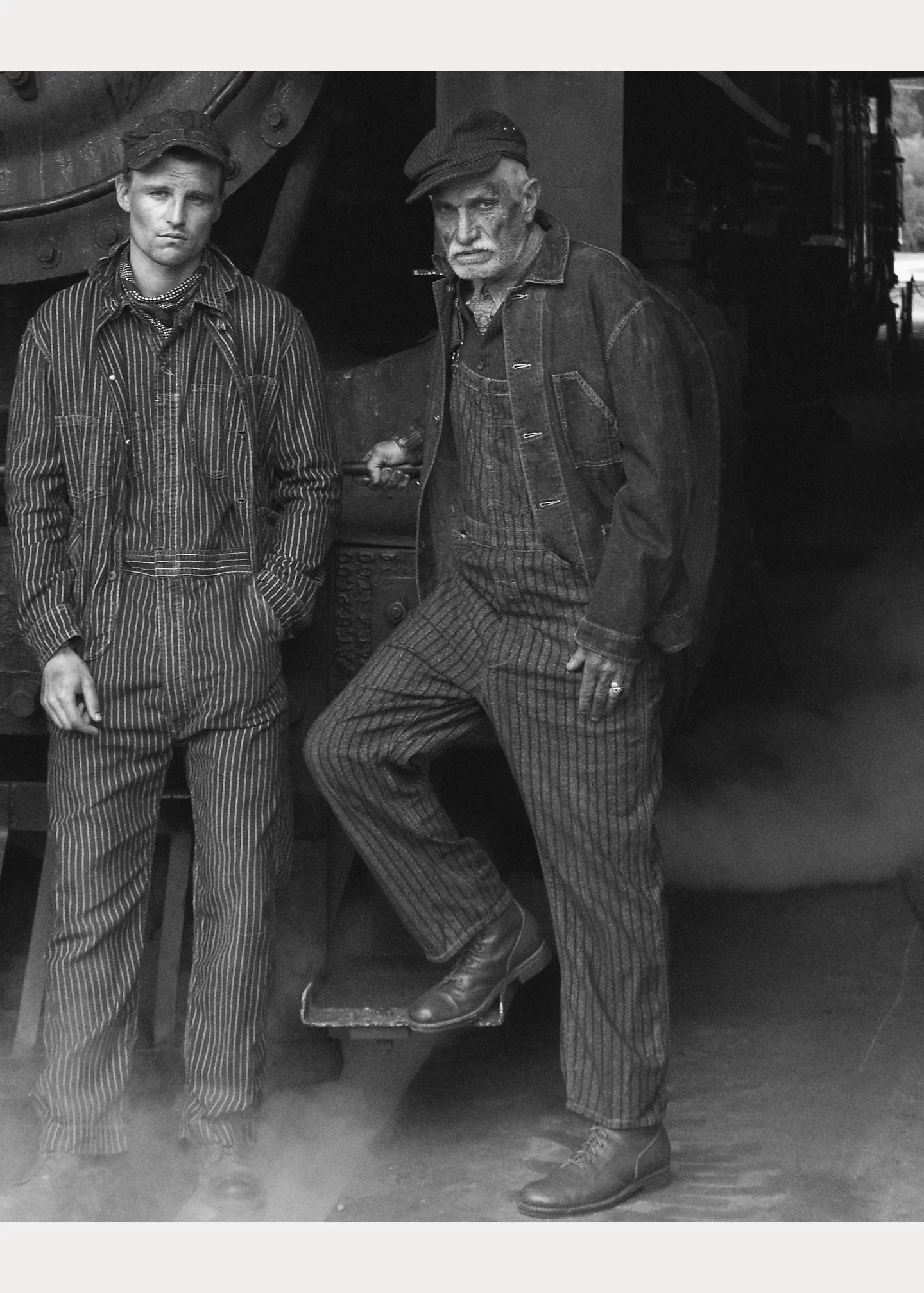 Indigo Striped Twill Overall - 6