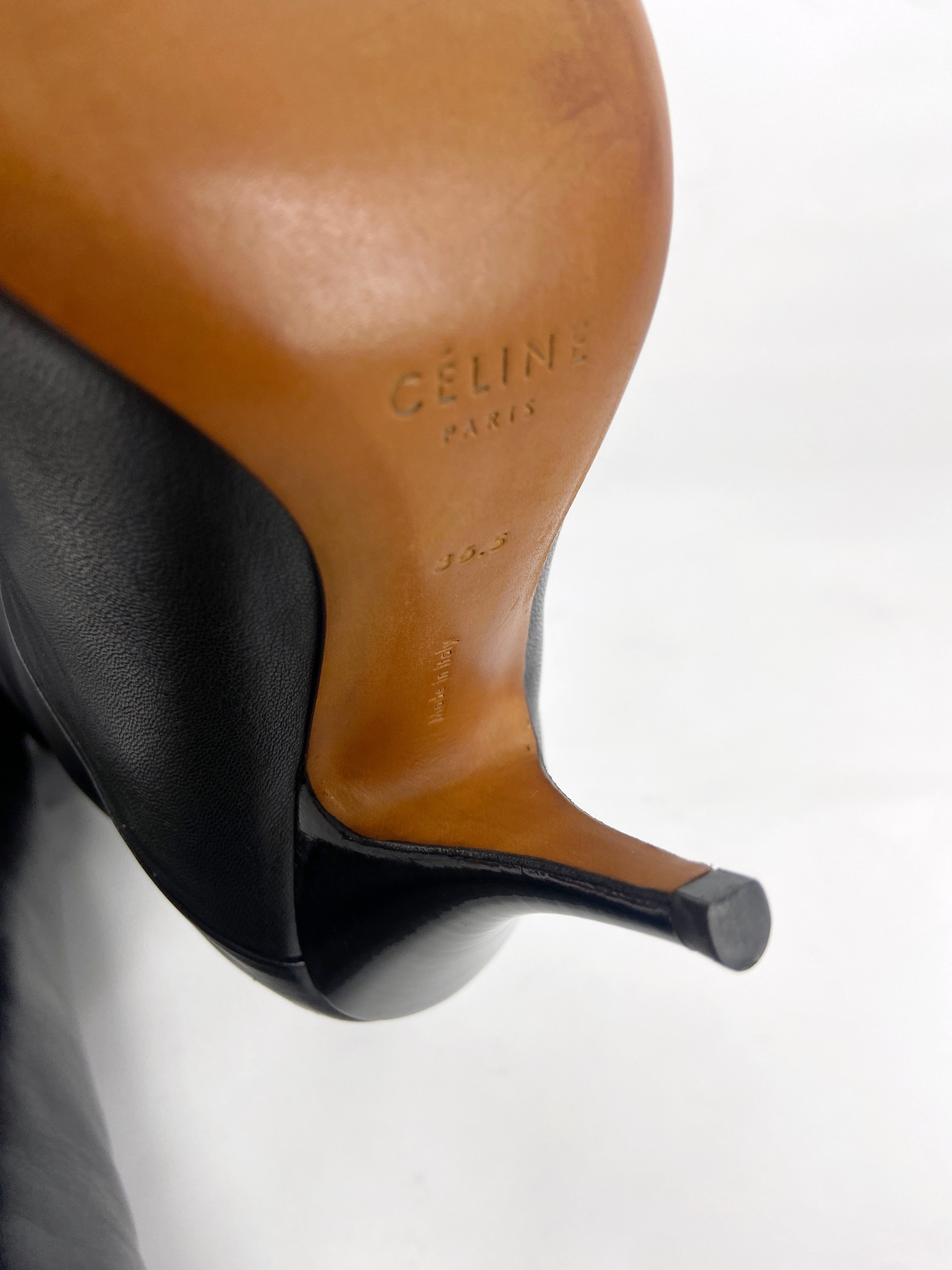 Céline - Céline Phoebe Philo Thigh High Leather Heels Boots 36.5 - 11