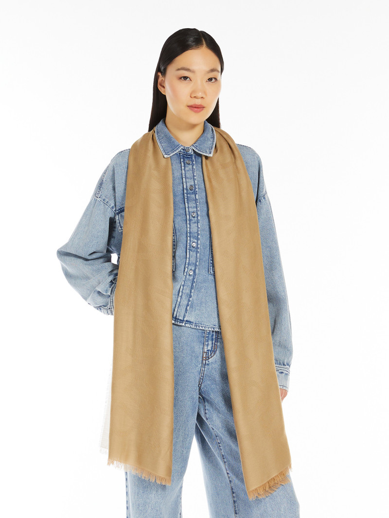 CLASSE Modal, cotton and cashmere stole 4