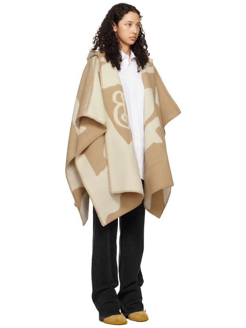 Burberry Beige EKD Blanket Coat outlook