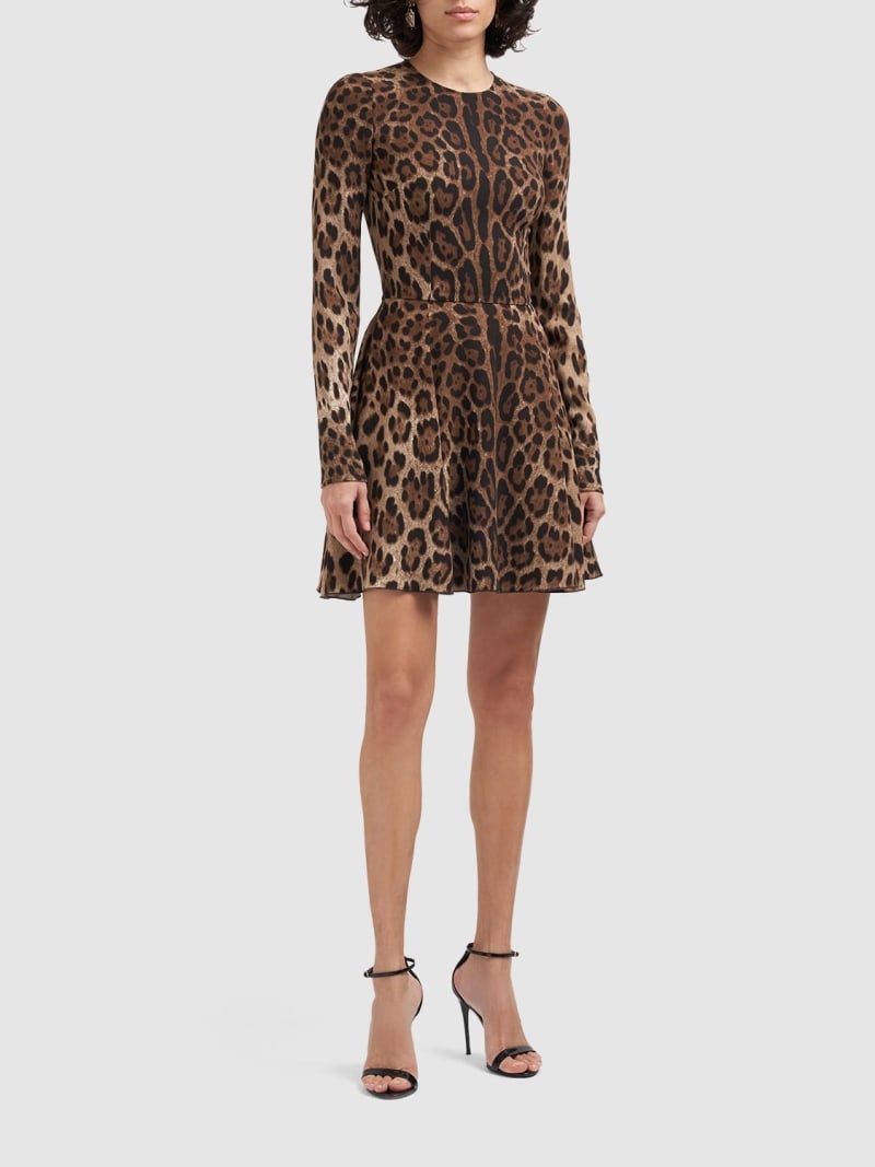 Leopard print cady mini dress - 2