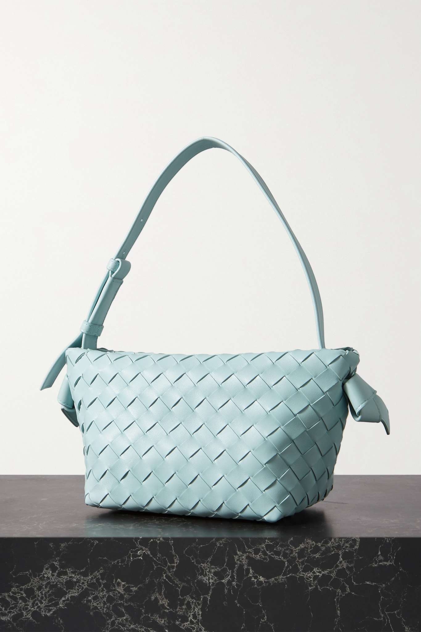 Tie mini intrecciato leather shoulder bag - 3