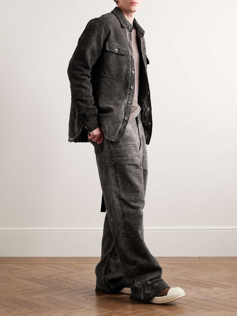 Rick Owens DRKSHDW Padded Garment-Dyed Cotton-Moleskin Overshirt outlook