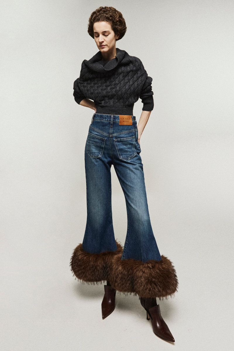 KNITTED TOP CABLE KNIT DARK GREY MELANGE 1