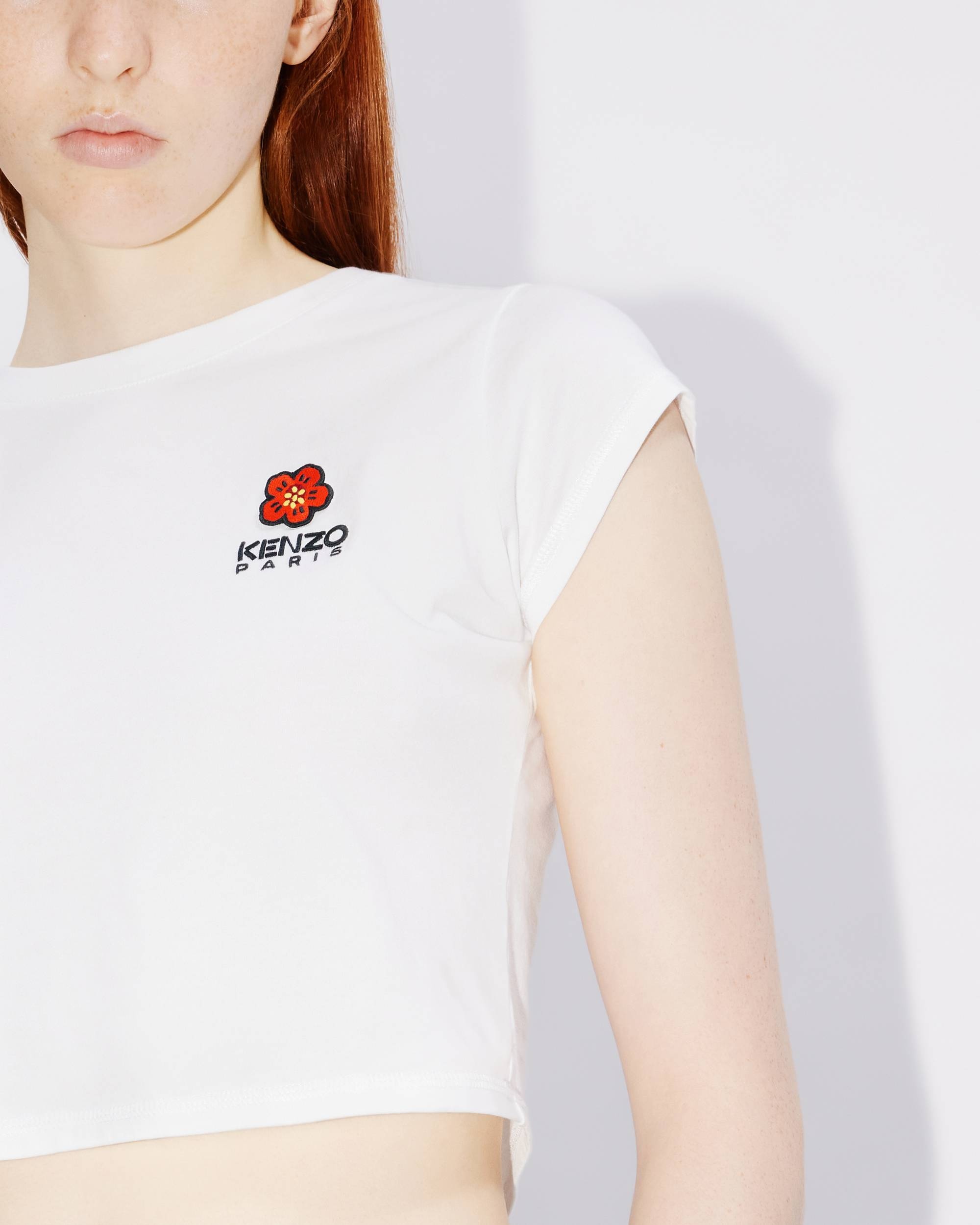 'Boke Flower Crest' micro-embroidered T-shirt - 6