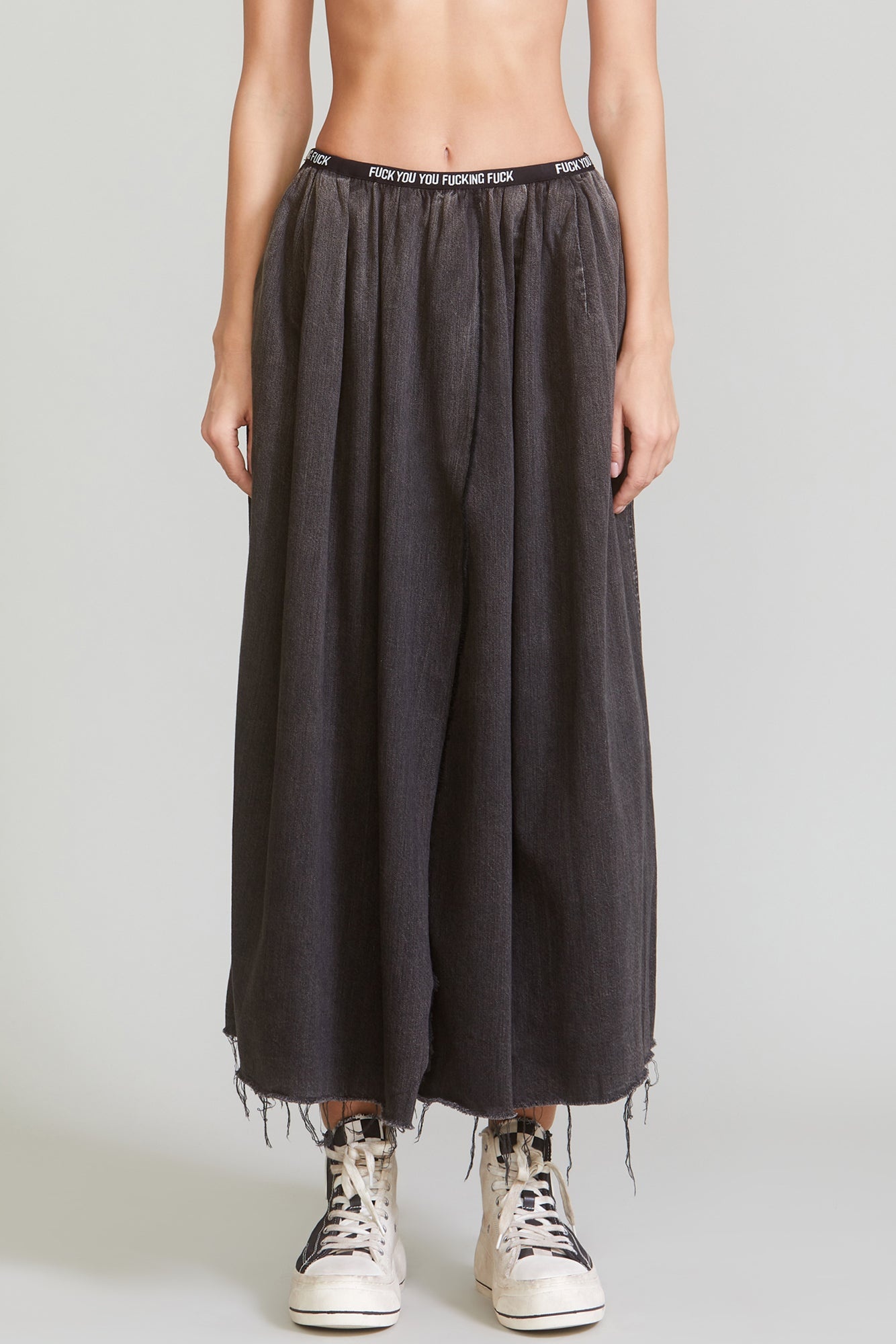 FYYFF MIDI DENIM SKIRT - ELLERY BLACK - 1