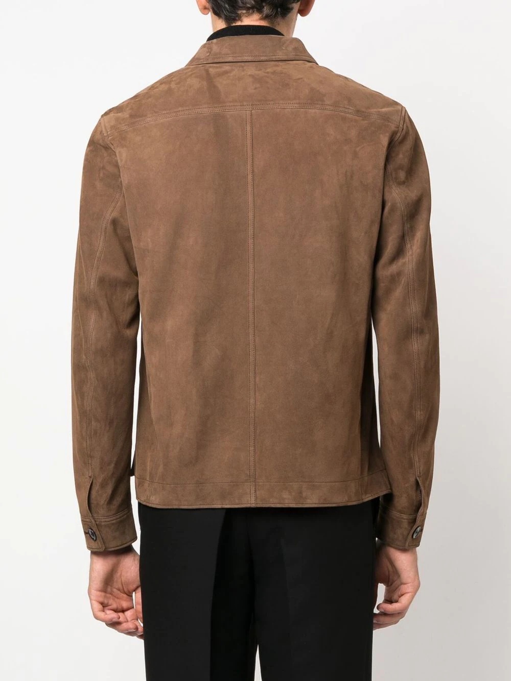 lambskin shirt jacket - 4