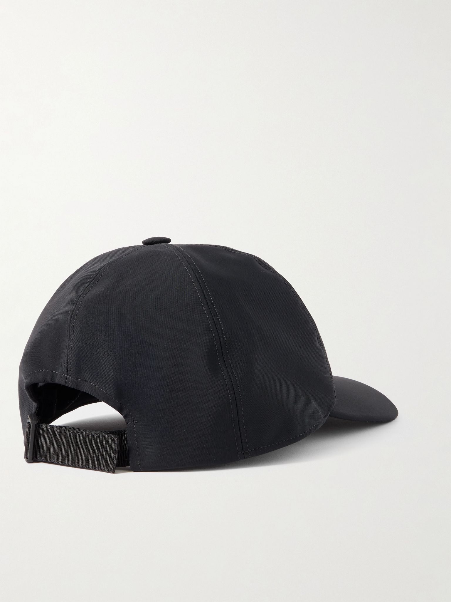 Logo-Print Shell Baseball Cap Black - 3