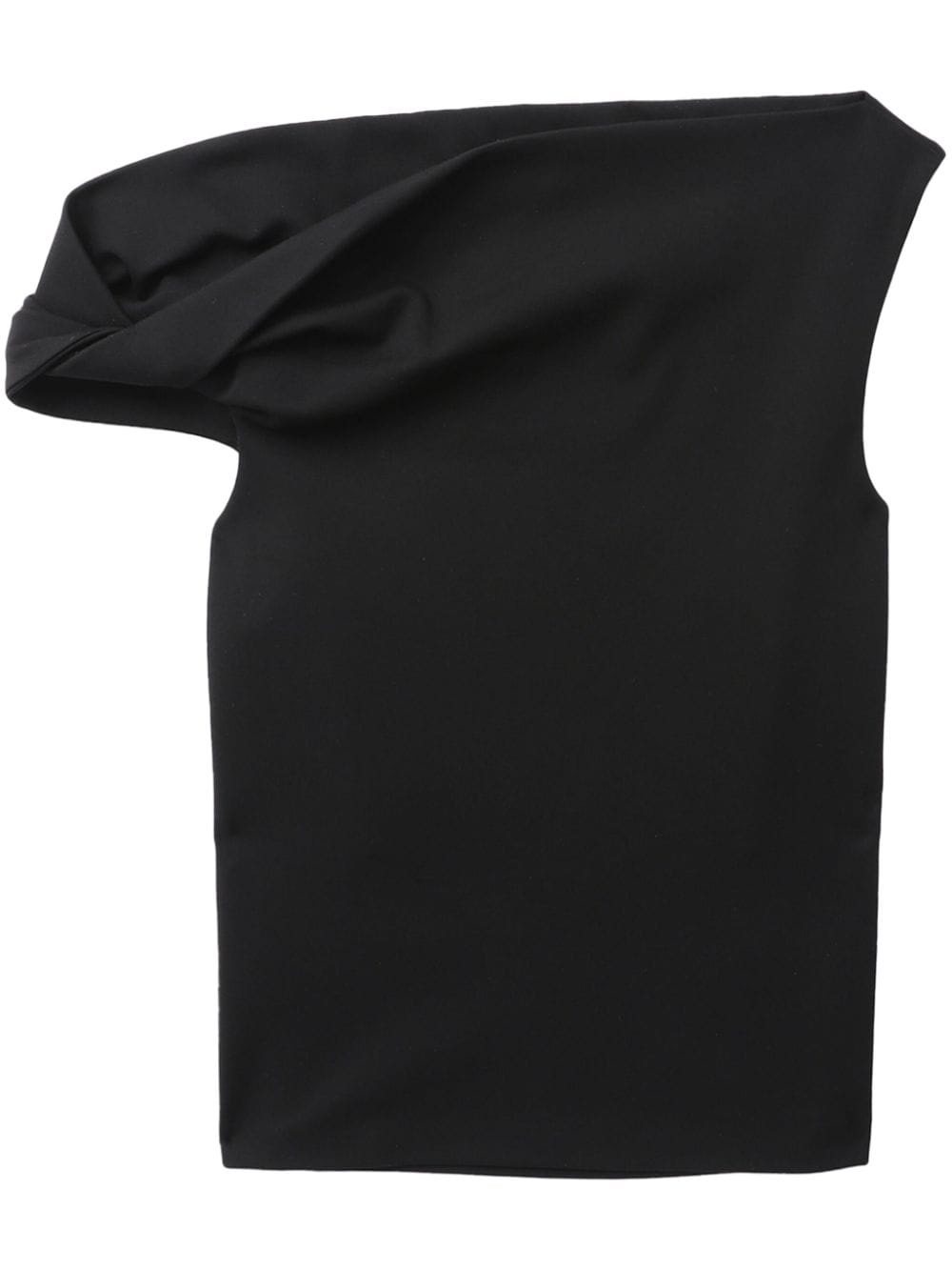 asymmetric-neck sleeveless top - 1