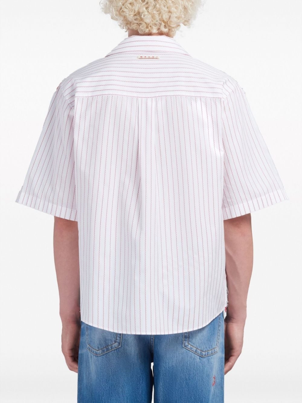mix-print panelled shirt - 4